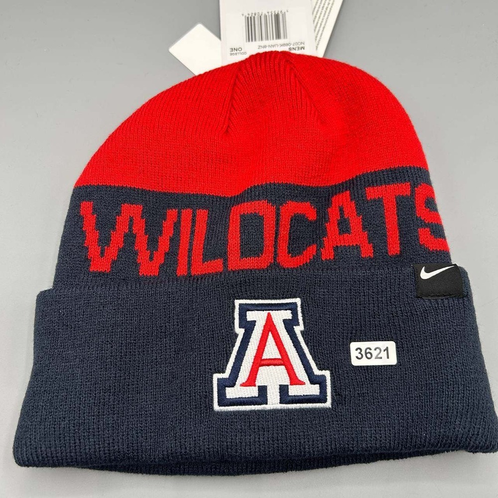 Arizona Wildcats x‎ Nike Hat Men Navy Red Cuffed Beanie Cap New - Picture 4 of 4